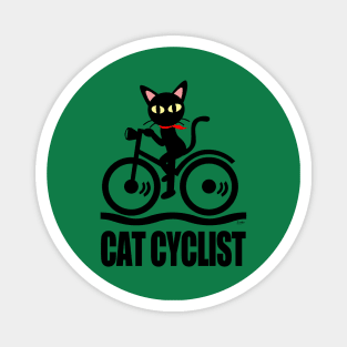 Cat Cyclist Magnet